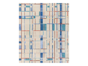 COMPOSITION VI - Rectangular handmade rug _ Tapis Rouge